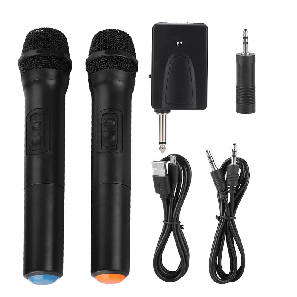 Universal VHF Wireless Handheld Microphone with Receiver/Antenna for Karaoke/Business Meeting Portable Microphones