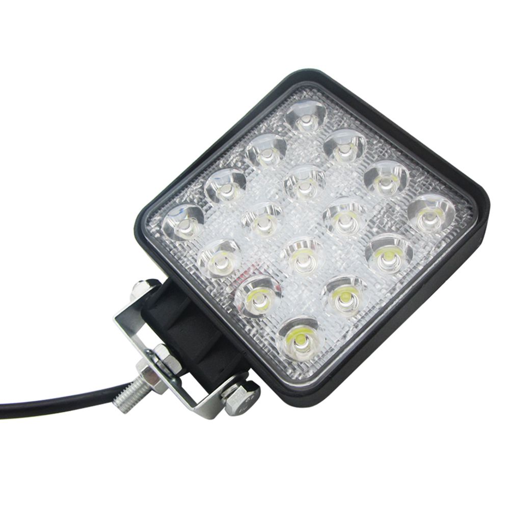 2 Stuks 48W 6000K Led Spot Beam Vierkante Werklampen Lamp Tractor Suv Truck 4WD 12V 24V Vierkante Led Spots