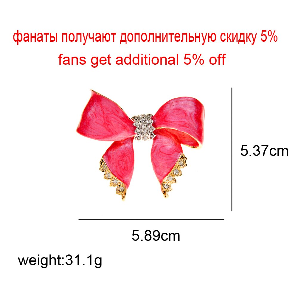 Cindy Xiang Grote Strik Broches Voor Vrouwen Blauw En Roze Kleur Pin Strass Drie-Dimensionale Boog Sieraden