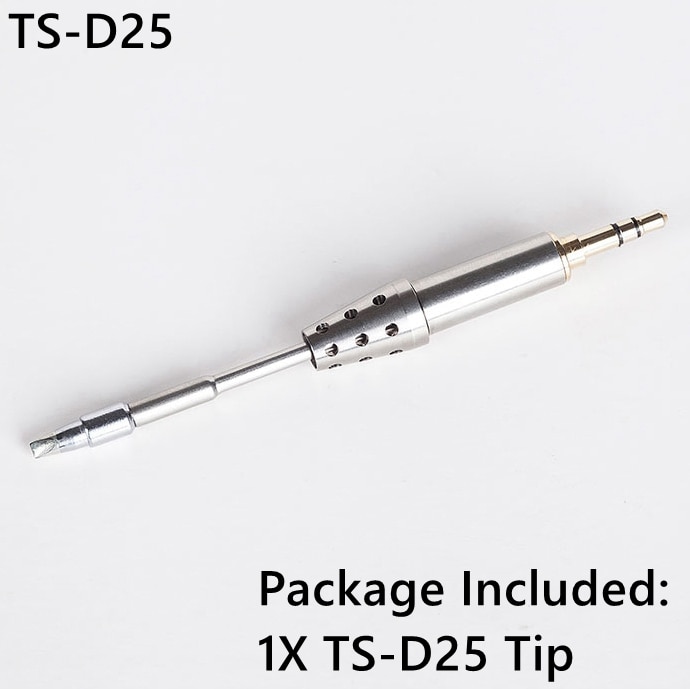 Mini TS80 Portable Electric Soldering Iron QC3.0 Quick Charger Kit Adjustable Temp Digital OLED Screen USB Type C Power Cable: Only TS-D25 Tip