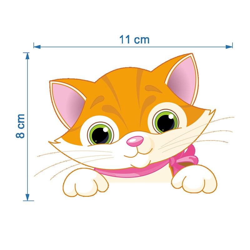 Lindo elefante animales gato Panda jirafa etiqueta para interruptor de luz Remoable pared adhesivos para el hogar JJJTZ58: Cat