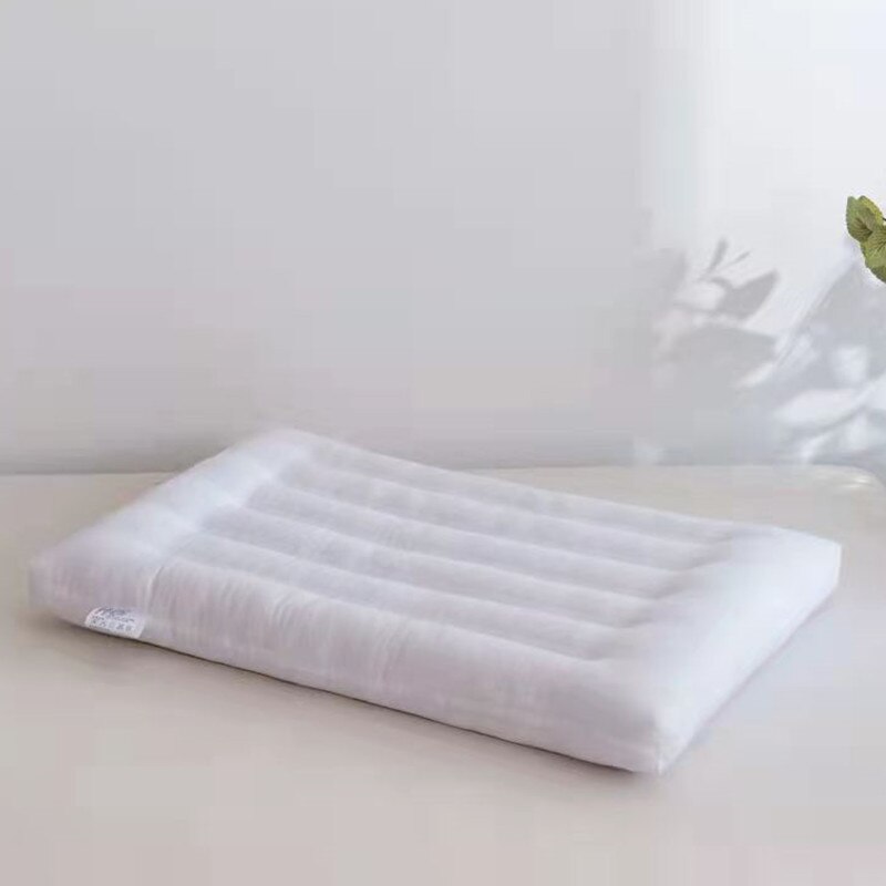Oreiller en coton et velours pour enfants, oreiller plat et solide, Protection du cou, oreiller Ultra fin, literie adulte sans taie d&#39;oreiller: white / 48x74cm1pcs