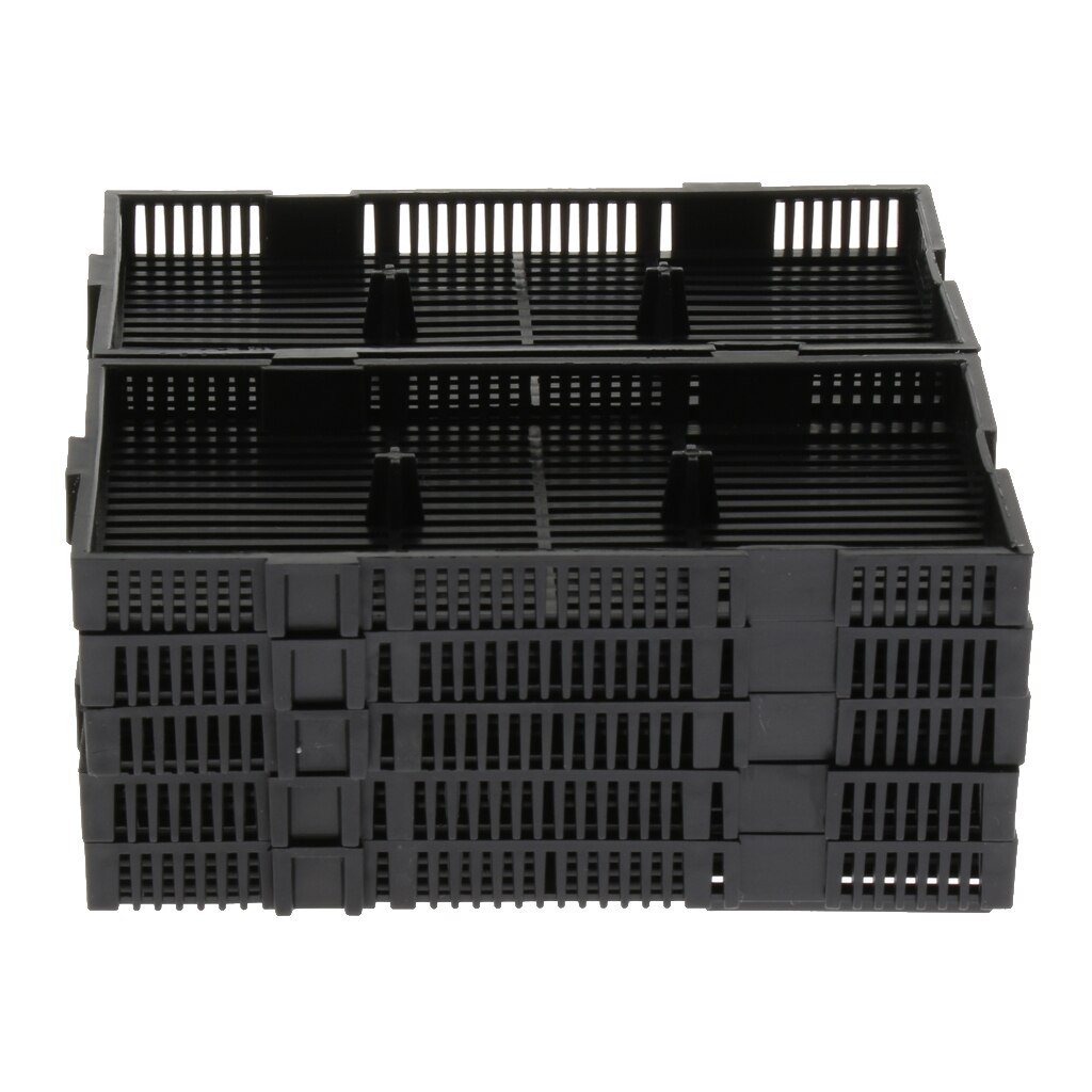 10Pcs Grid Isolate Board Divider Fish Tank Bottom Black Filter Tray Aquarium Crate