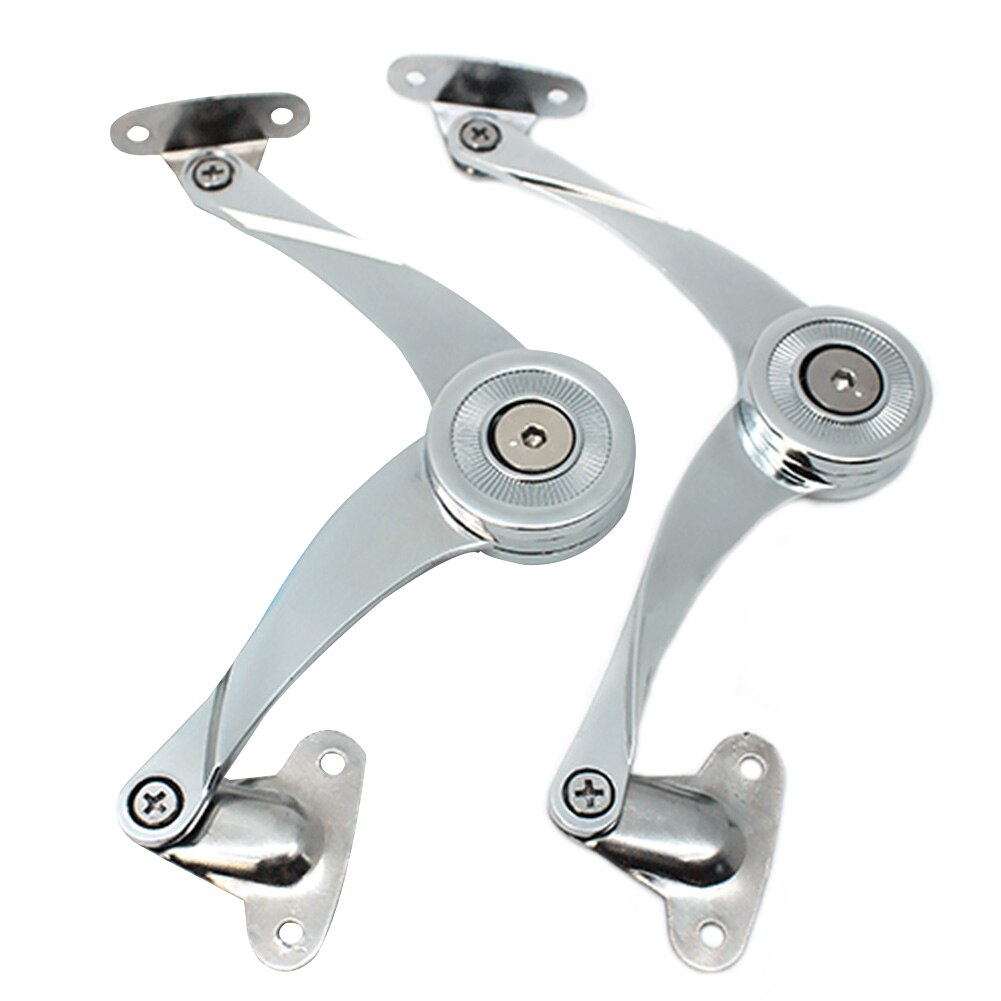 2pcs Folding Open Angle Hardware Self-Adjustable Wardrobe Door Home Soft Close Cabinet Hinge Furniture Damper Lid Support Buffer