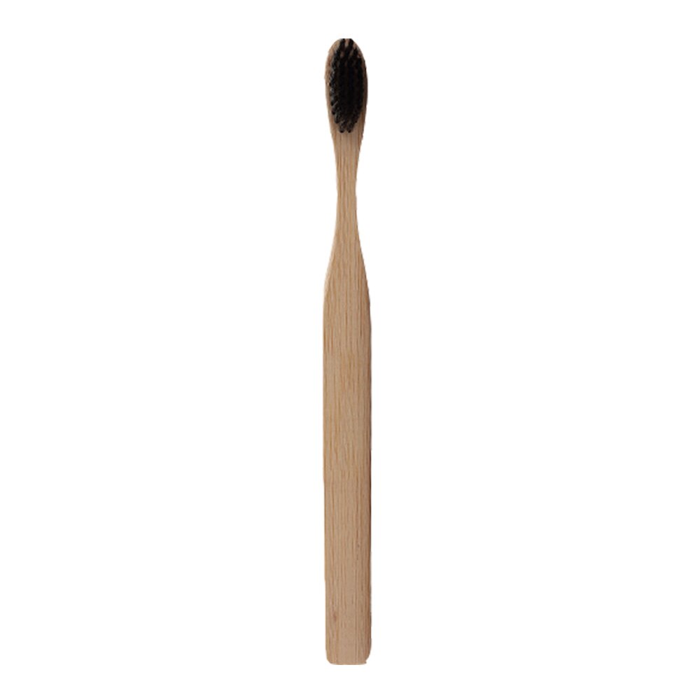Brosse à dents en bambou , pointe en poils souples, charbon de bois pour adultes, soins buccaux, voyage, 4 couleurs, 1 pièces