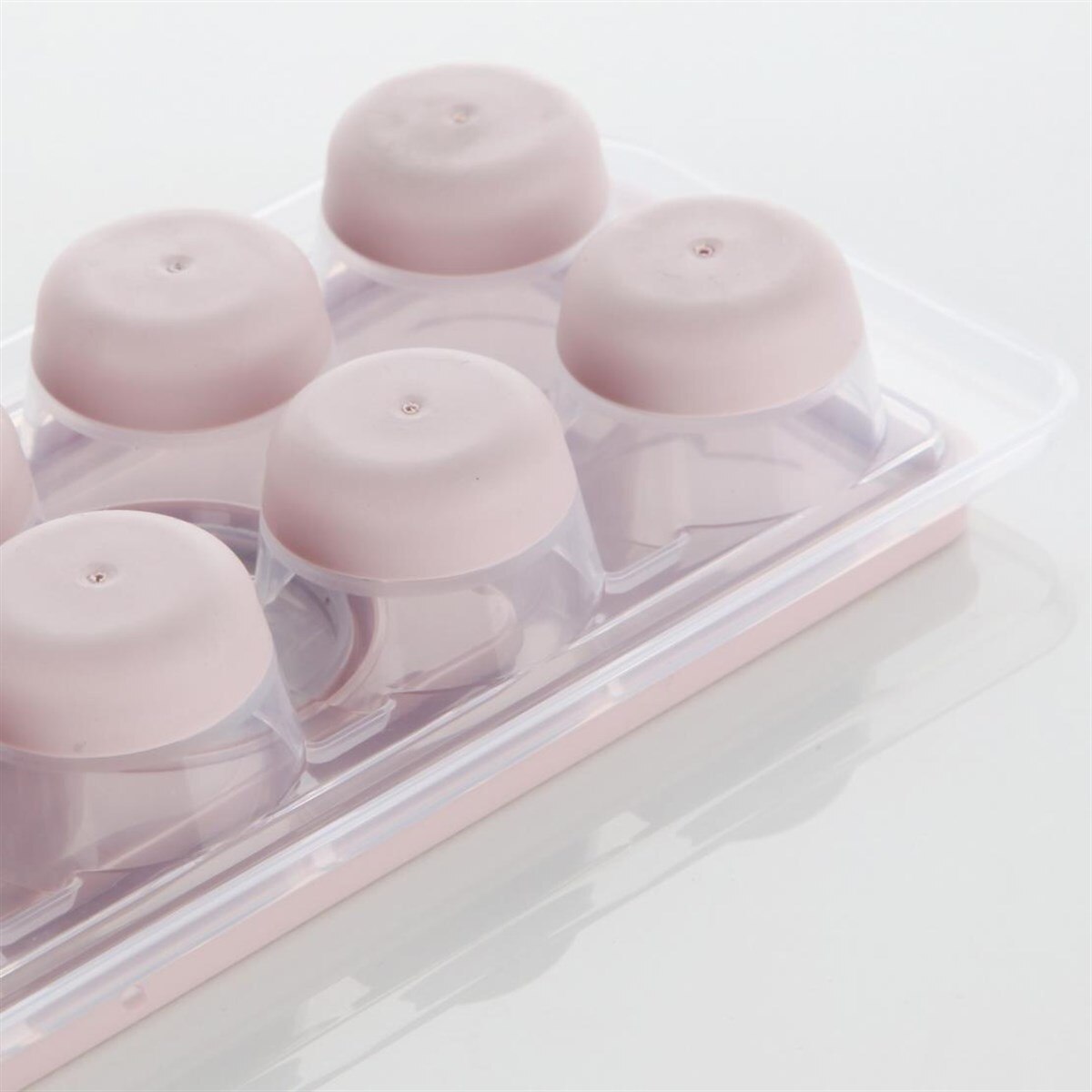 Silicone 12 Ice Cubes Tray with Removable Non-Spill Lid Easy to Pour Section Release and Flexible Ice Cube Molds Durable Stack