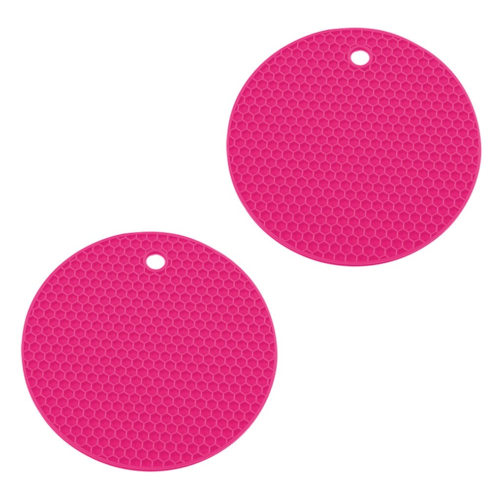 2 Pc Siliconen Pot Pad Keuken Warmtegeïsoleerde Antislip Cirkel Matten Isolatie Placemats #25