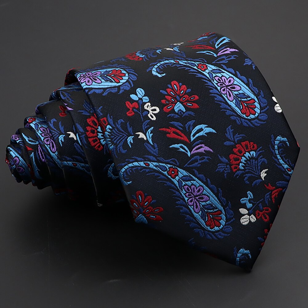 Paisley Stropdassen Herenmode Stropdas 8 Cm Stropdas Das Voor Business Bruiloft Bloemen Bowtie Bruidegom Das das: Zwart Groen
