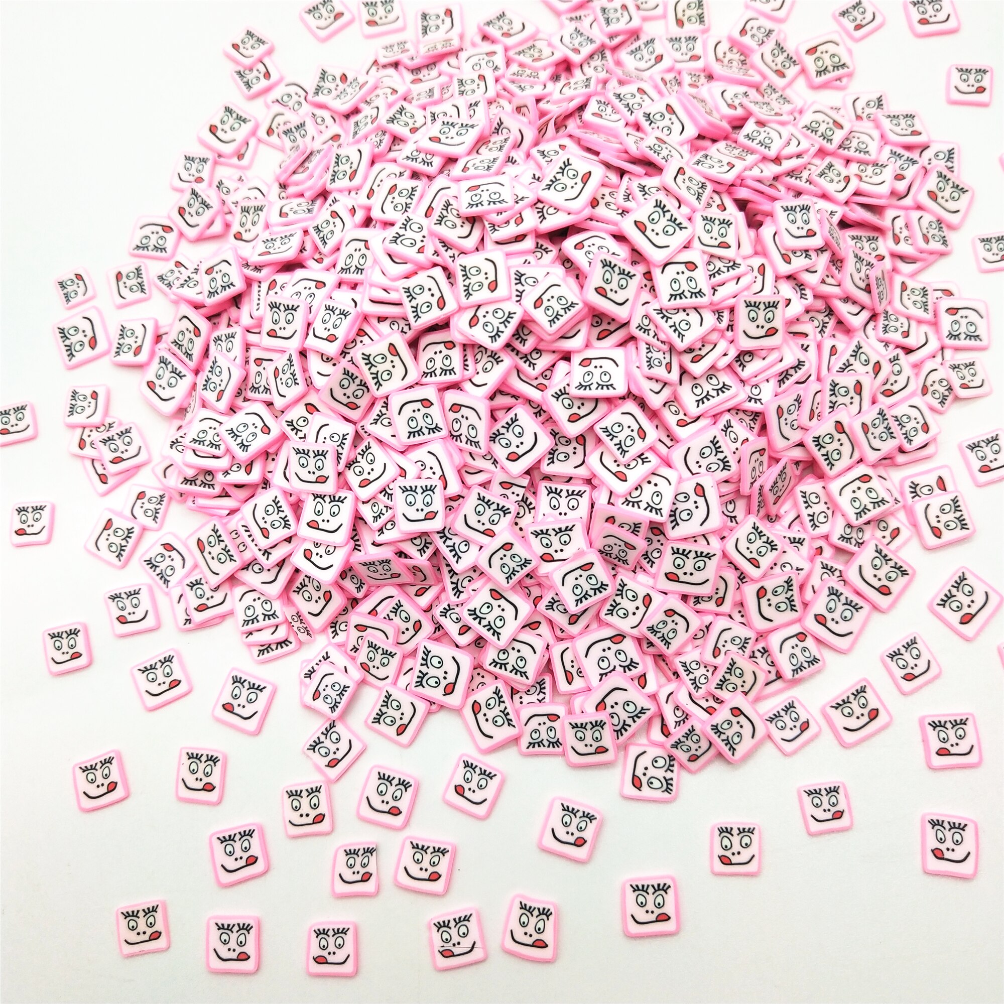 Pâte polymère pour visage d&#39;enfant, 20 g/lot, pour bricolage, 5mm, particules de boue en plastique