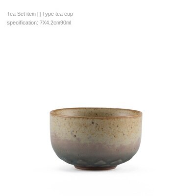 Japansk stil farverig ovn bagt keramisk kung fu te sæt kop grov keramik tekop keramisk kop mester kop enkelt kop tekopper: L