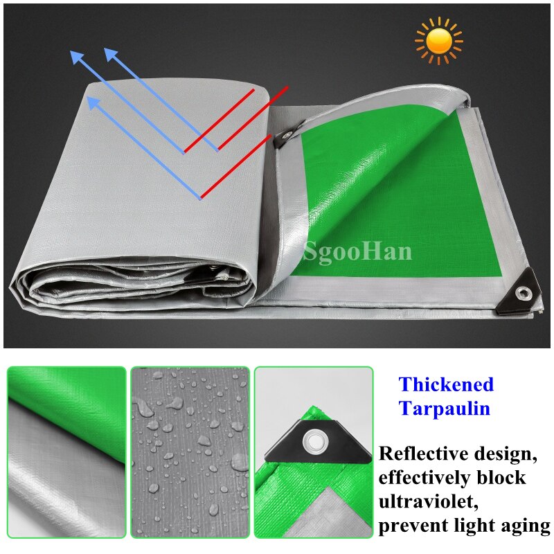 0.32mm pe presenning regntät tyg solskydd segelbåt bil lastbil canopys tarp markark camping husdjur vattentät duk
