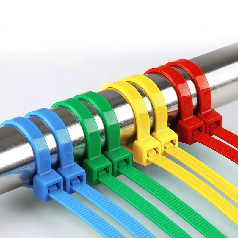 100 Uds 3*100mm rojo amarillo azul verde brillante autoblocante bridas de plástico de nailon organizador de cables bridas con cremallera abrazaderas de barra de amarre