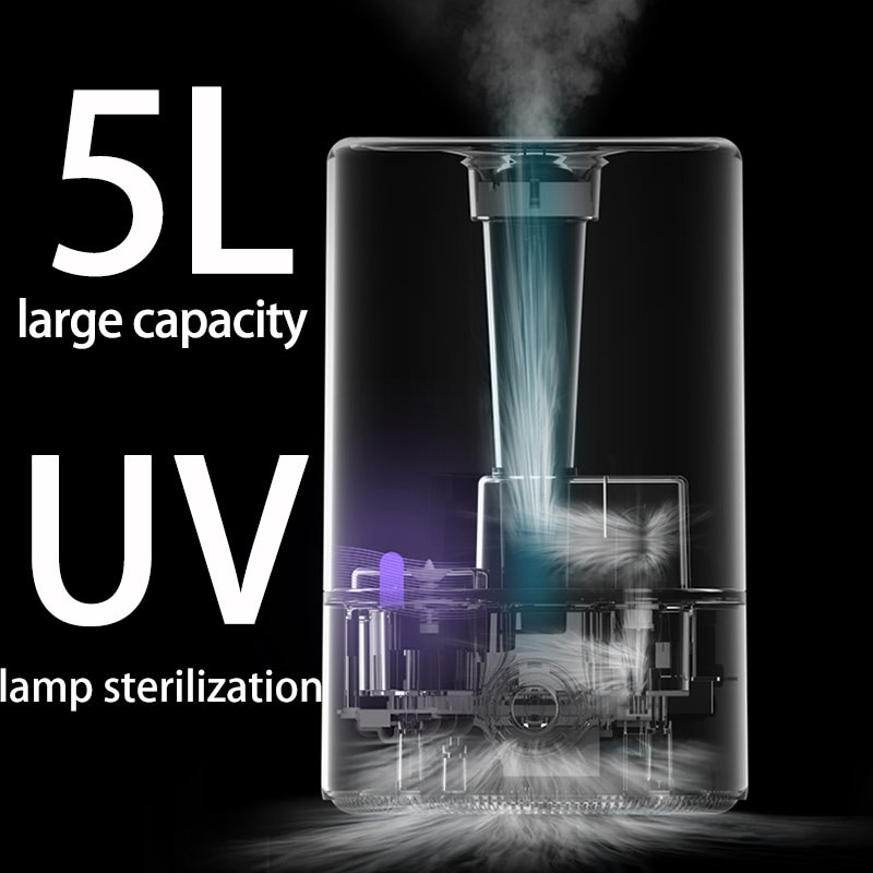 Deerma F628S 5L capacidad UV lámpara purificación humidificador de aire bebé dormitorio Oficina 12H tiempo purificador de aire versión táctil