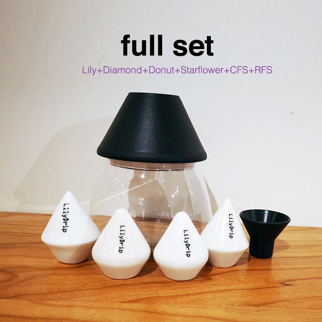 Lilydrip-transformador de gotero de café, convertidor de filtro de papel, inversor Compatible con la mayoría de gotero cónico V60, ayuda a la elaboración: full set