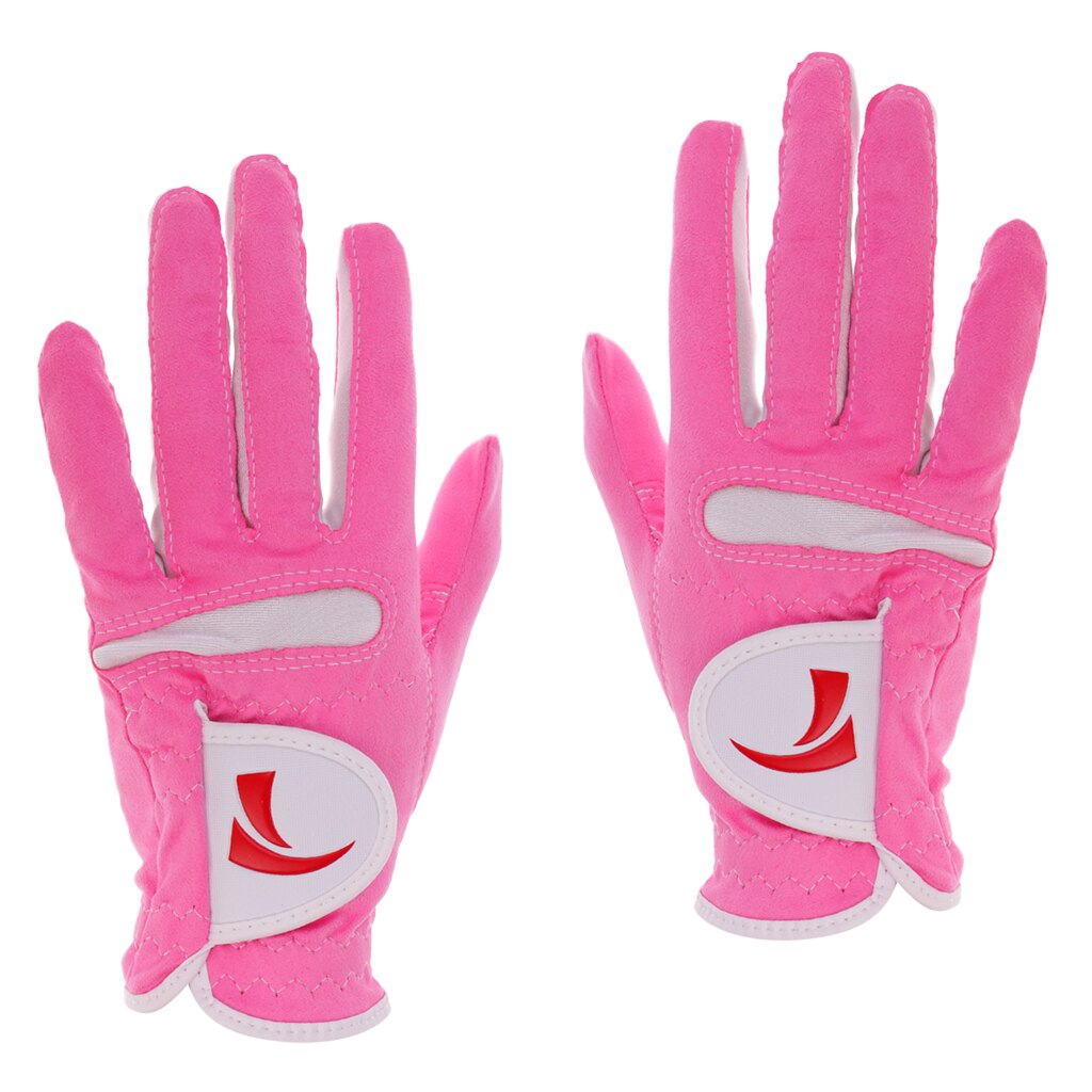 1 paire femmes gants de Golf Super fibre tissu antidérapant respirant rose