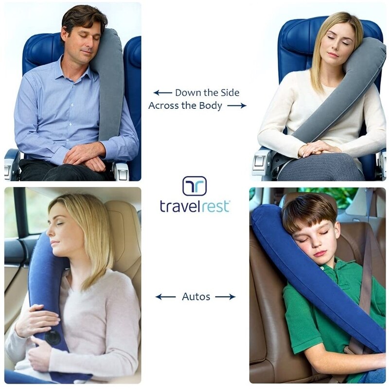 Inflatable Travel Pillow Portable U Long Pillow Neck Pillow Nap By Car Train Aircraft Hard Napping Seat Sleeping Artifact