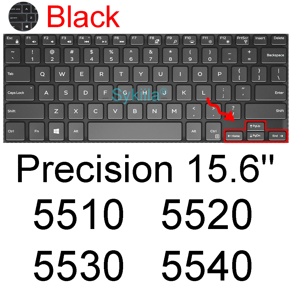 Keyboard Cover for Dell Precision 7550 7560 7750 7760 7720 7730 7740 Mobile Workstation 15.6 17.3 Silicone Protector Skin Case: green