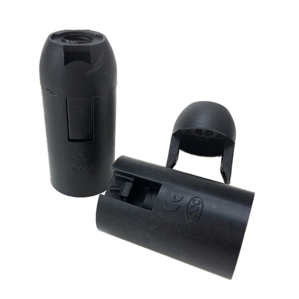 1PCS Small Screw E14 Plastic Socket Light Bulb Lamp Light Holder White Black Color Available: Black