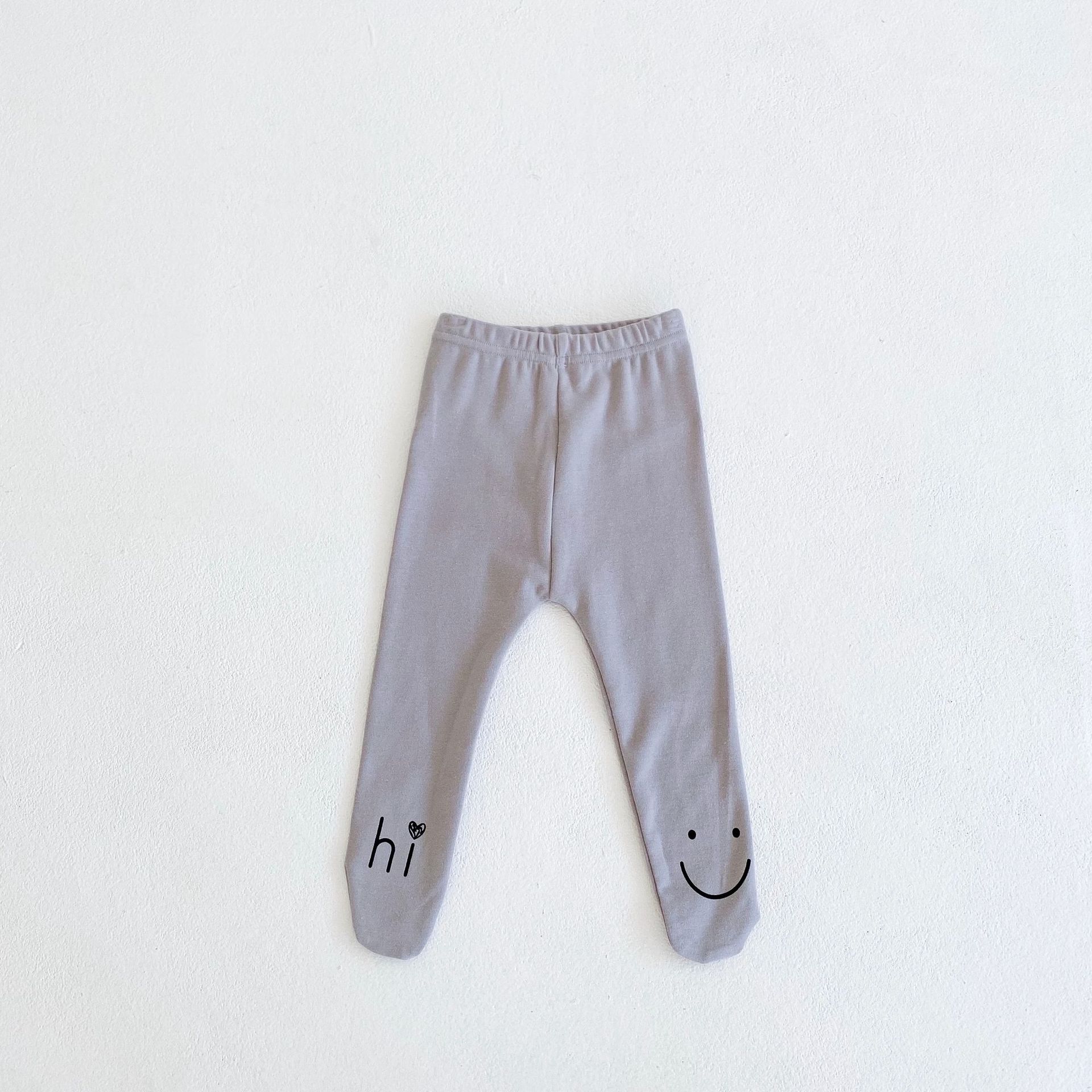 Herfst Leuke Cartoon Print Baby Panty Katoenen Baby Boy Pp Broek Mode Smiley Patroon Peuter Meisje Panty 0-24M: gray / 6M  66cm