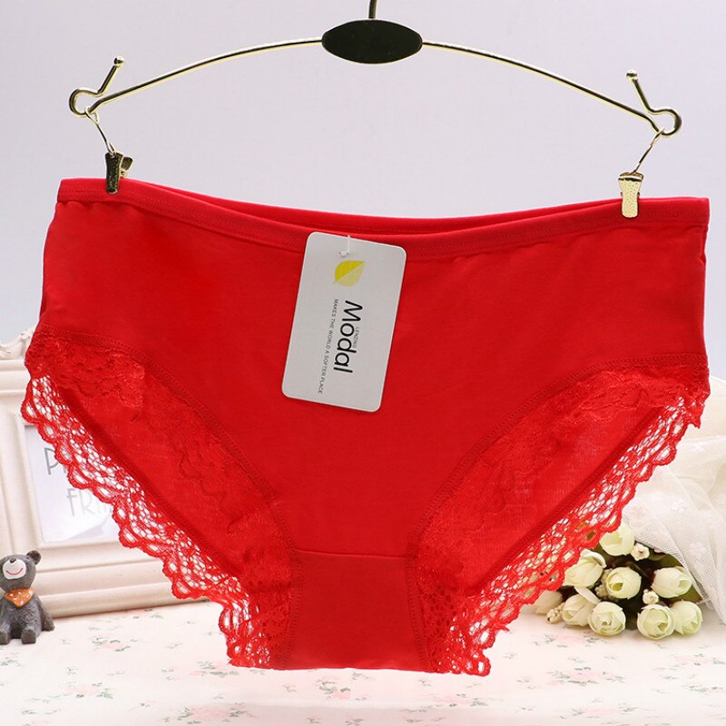 8pcs Laciness Girl Shorts Briefs Modal Cotton Buds Lace Underpants Slim Panties Girls Teenagers