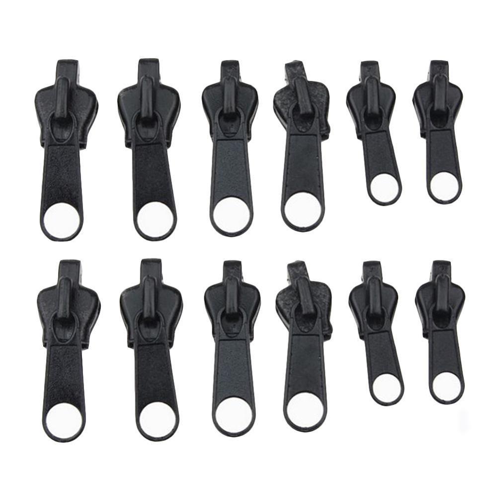 12PCS/Set Zip Sliders Universal Instant Fix Repair Replacement Teeth Zip Slider Kit Rescue C7B1: C