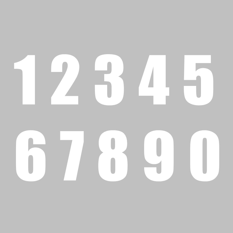 Digitale Patches Voor Kleding Warmteoverdracht Ijzer-On Stickers Diy Patch Telefoonnummer Zwart Wit Applique Kleding Hoogte 4cm