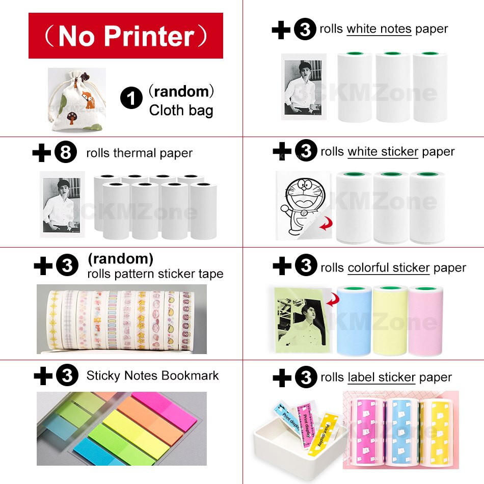 Bluetooth Printer Foto thermische mini wireless pocket printer ondersteuning Android iOS Windows apparaat Peripage thermische printer papier: Big Paper Package2