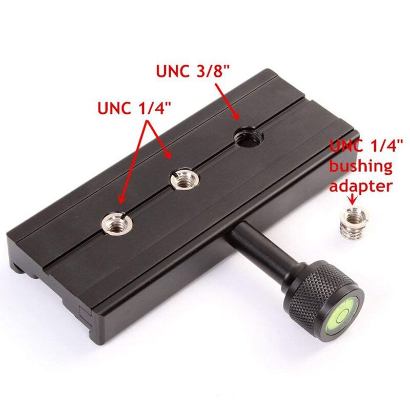 QR-120 Clamp Adapter For Quick Release Plate 1/4in 3/8in Arca SWISS PU-50/PU-60/PU-100/PU-120/PU-150/PU-200 Benro Sunwayfoto Tri