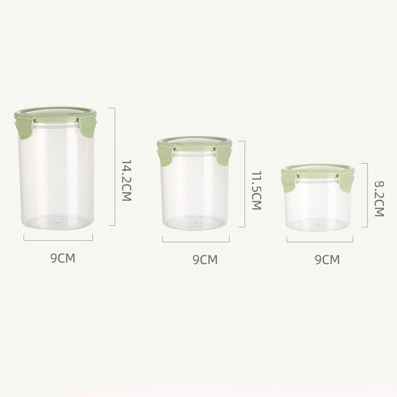 1Pcs Verzegelde Pot Snack Fles Keuken Behoud Huishoudelijke Graan Kan Food Grade Plastic Transparante Opbergdoos Opslagtank