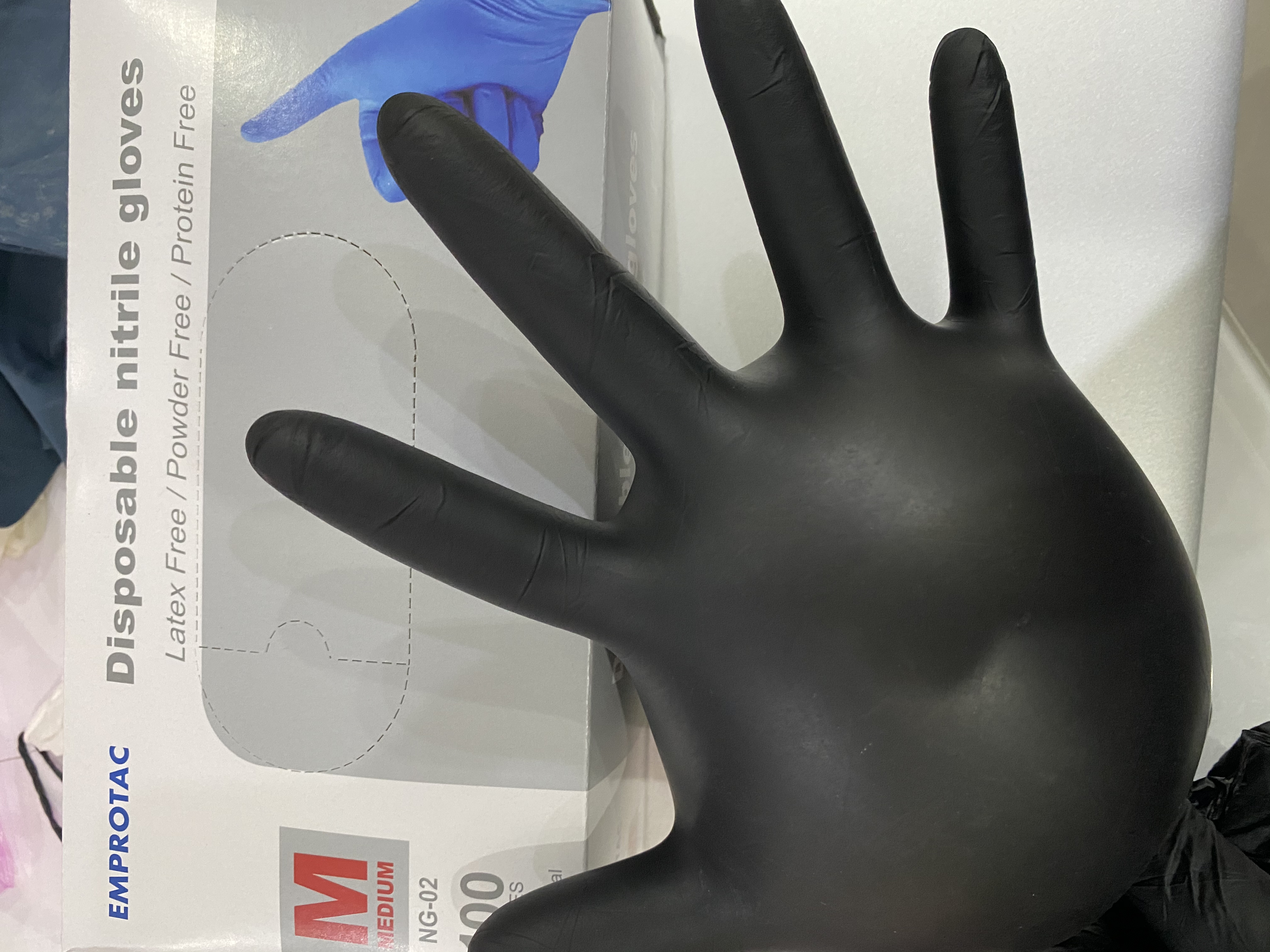 Black Disposable Nitrile Gloves Work Food Cooking Gloves Kitchen Waterproof Cleaning Gloves Protein Free Latex Free 20pcs to100p