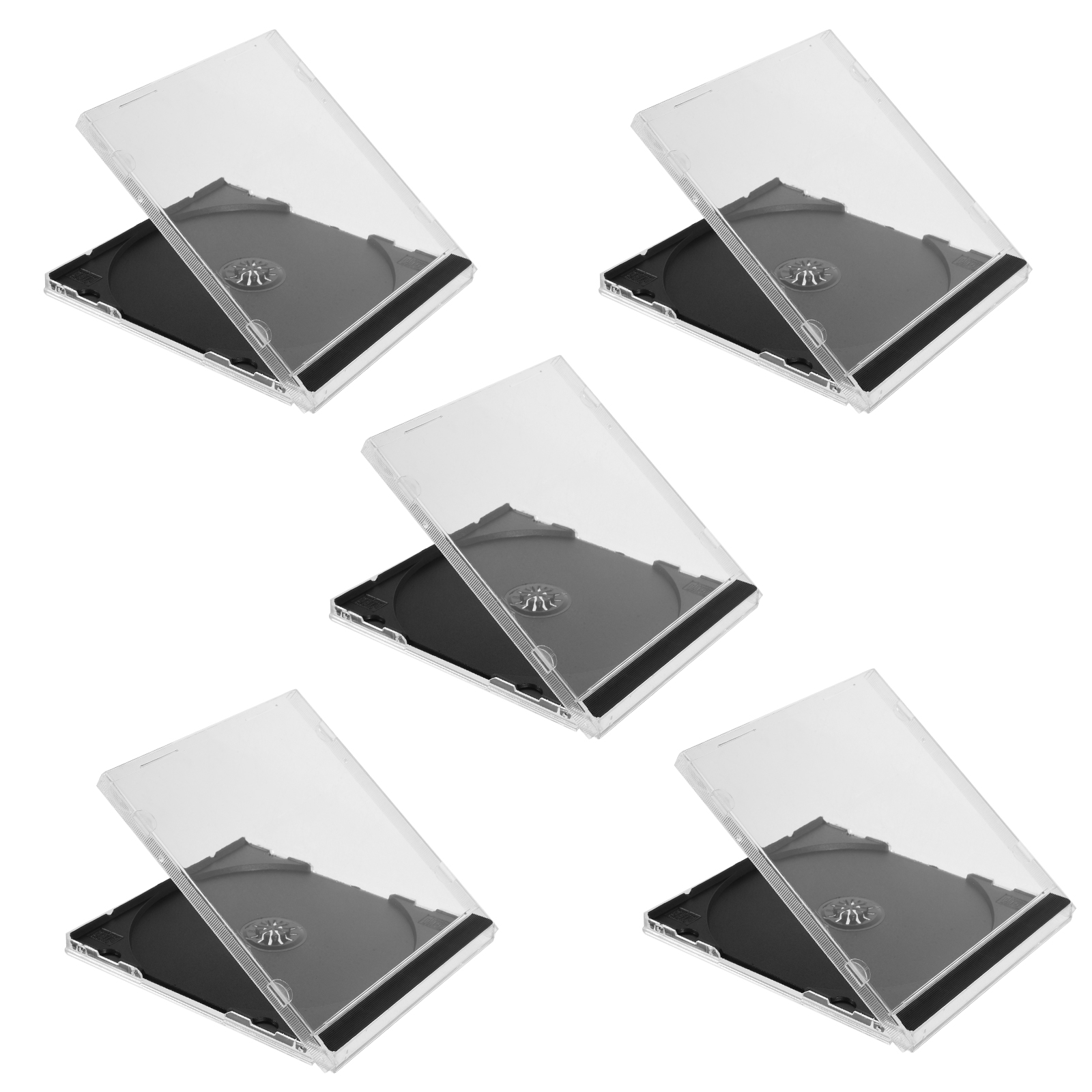 5pcs Thickened Case Holder Organizer Disc Storage Box Jewel Cases DVD Album Boxes Hard Plastic Optical Container CD Storage Case