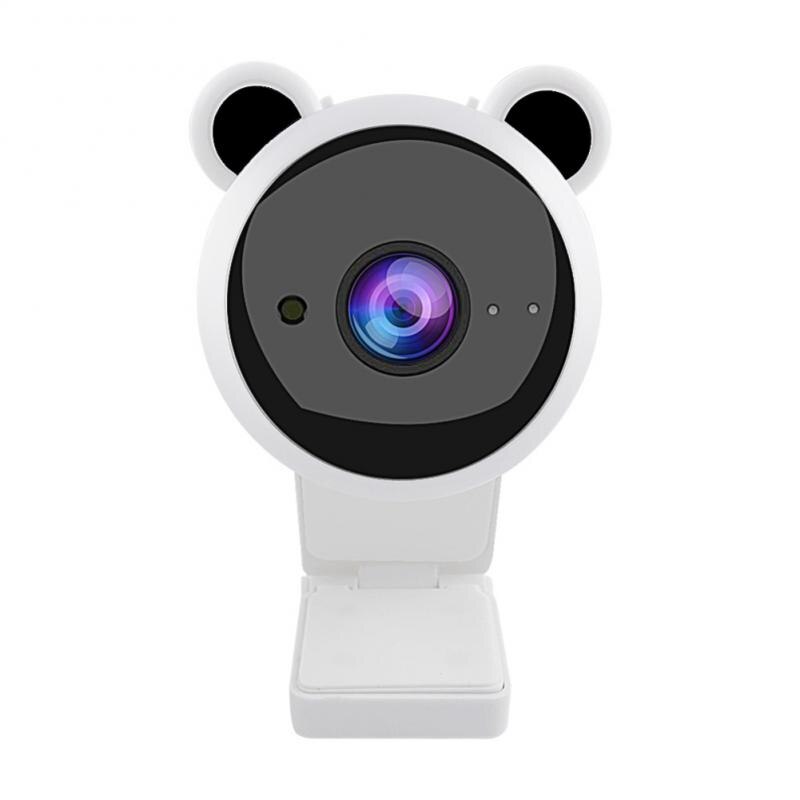 Usb 2.0 Leuke Panda 1080P Hd Webcam Web Camera Ingebouwde Microfoon Autofocus Webcam Full Hd 1080P Camara Web Para Pc Voor Werk