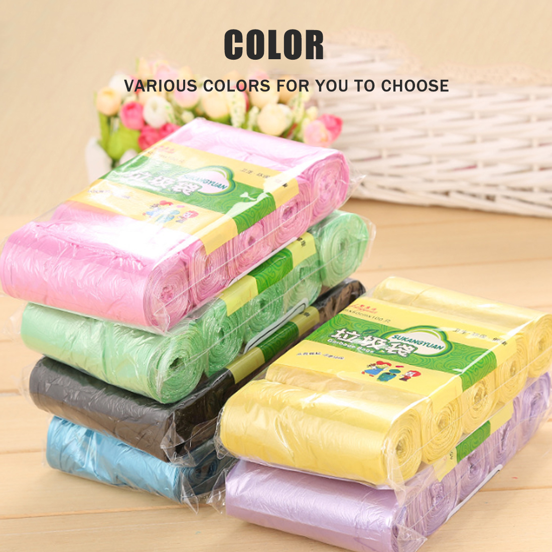 200pcs 10 Rolls Disposable Garbage Bag Kitchen Rubbish Bags Plastic Garbage Bag Kitchen Waste Bag Plastic Trash Bag home Tools