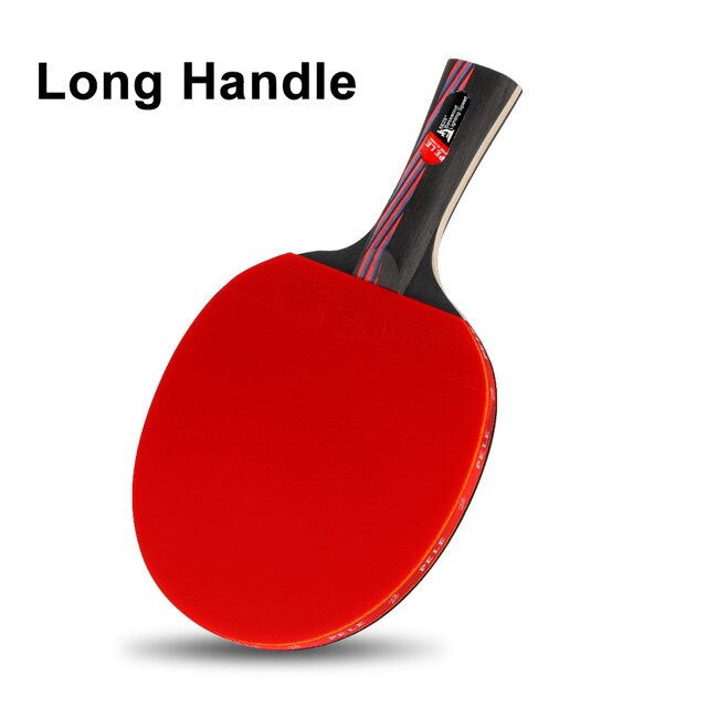 Material de fibra de carbono, película de tenis de mesa, doble Espina, nivel de entrada, raqueta de tenis de mesa, bolsa Original de goma, Ping Pong: Long Handle