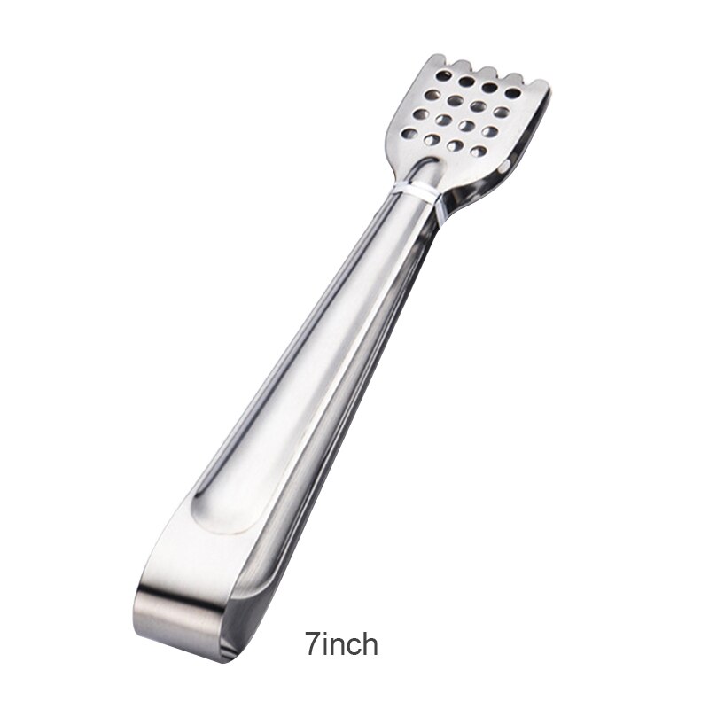 1pc rustfritt stål praktiske bbq matklemmer kjøkkenverktøy tang buffet matlaging klips salat brød kamskjell kjøkkentilbehør: S