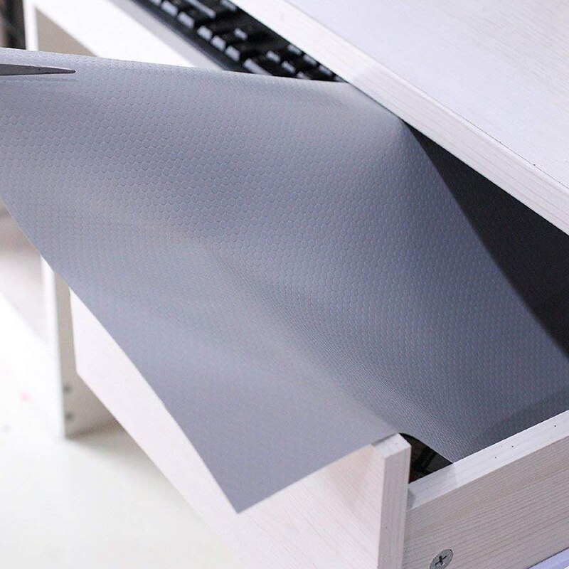 -3 Rolls 45 x 150cm Fridge Mats, Non-Slip Waterproof Shelf Liner, DIY EVA Cupboard Cabinet Shelf Refrigerator Pad