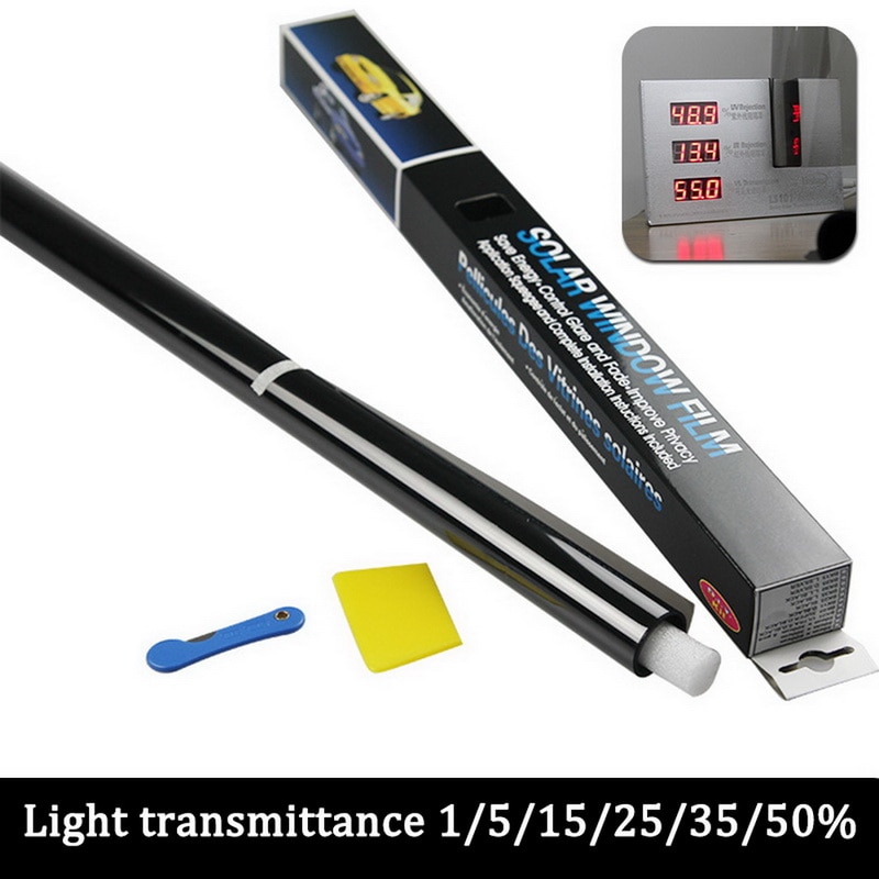 Schwarz Auto Fenster Folien Tönung Tönung Film rollen Auto Auto Heimat Fenster Glas Sommer Solar- UV Schutz Aufkleber Filme