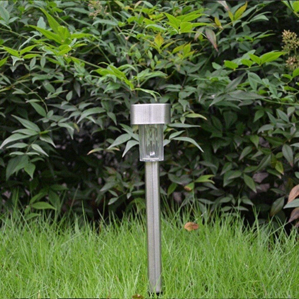 1 Stuk Led Solar Path Light Outdoor Garden Gazon Rvs Pathway Licht Grond Spot Lamp