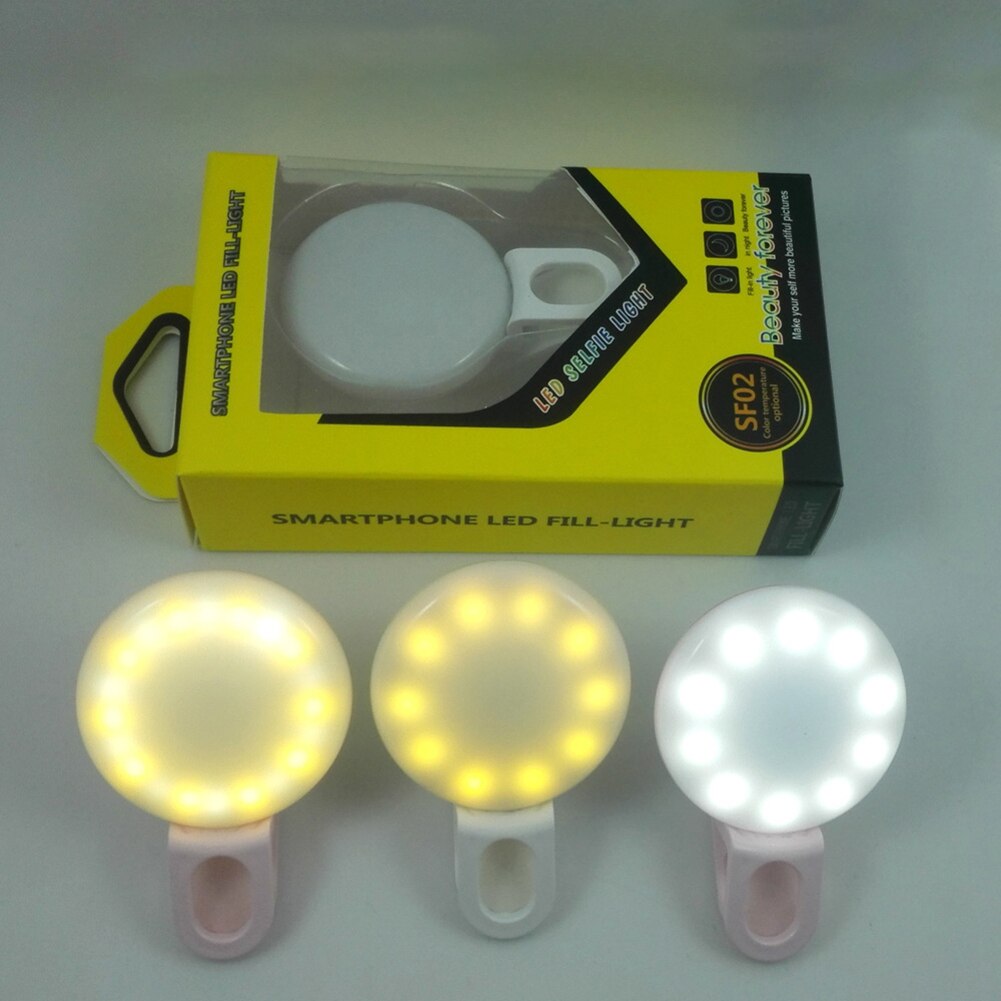 Universal- Selfie LED Ring Blitz hell Tragbare praktisch Tablette Modi LED Füllen Licht Selfie Lampe Leucht Ring Clip Für ph