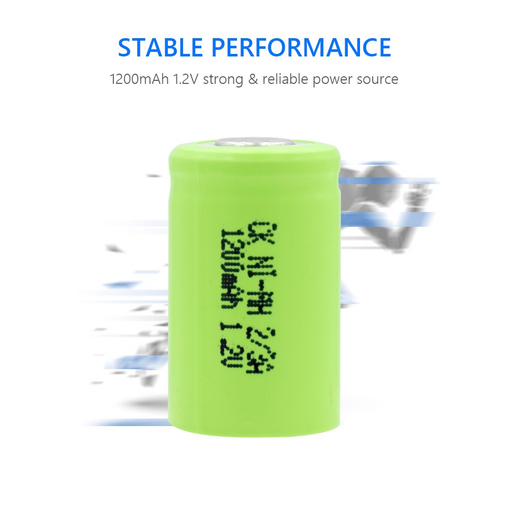 1/2/4Pcs 1.2V 2/3A Battery 1200mAh Ni-Mh 2/3A Ni-Mh Rechargeable Battery For Flashlight Shaver Toy Razor Toothbrush