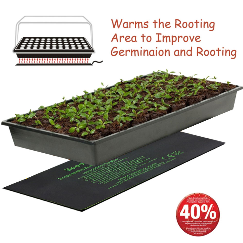 Haveplante opvarmningsmåtte 110v 220v frøplanteblomst elektrisk tæppe varm opvarmningspude pvc vandtæt plante hydroponisk varmemåtte