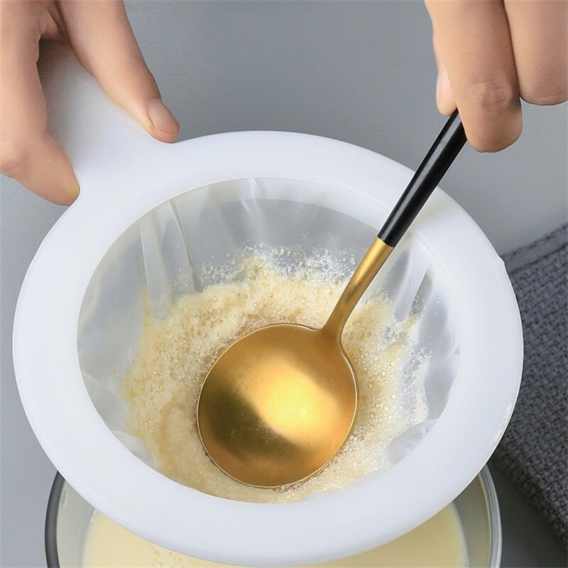Colador de malla ultrafina para cocina, filtro de malla de nailon para leche de soja, café, zumo, herramientas de cocina, 100/200/400