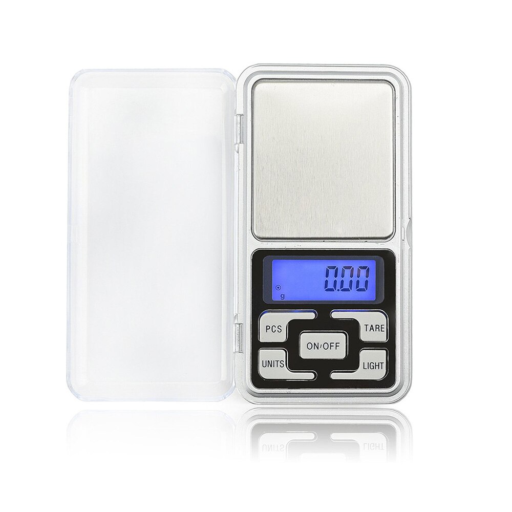 High Accuracy Mini Electronic Digital Pocket Scale Jewelry Calibration Weighing Balance Portable Counting Function Blue LCD