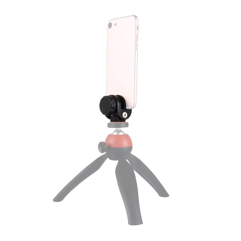 -PULUZ PU371 trépied téléphone montage pince en métal pour 360 degrés Rotation panoramique tête 1/4 vis rotule montage