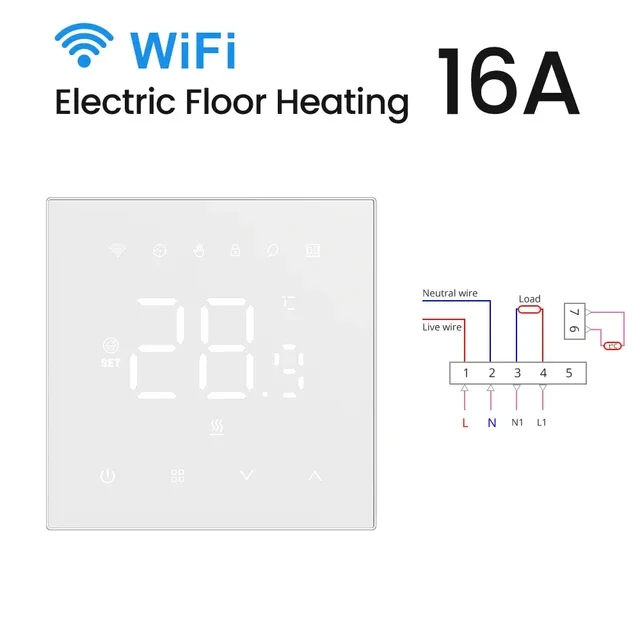 MIUCDA Tuya Wifi Thermostat intelligent chauffage électrique eau chaudière à gaz régulateur de température fonctionne avec Google Home Alexa Alice