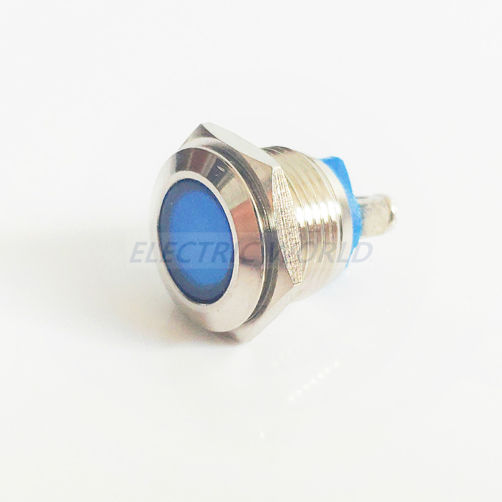 12mm waterproof Signal indicator lamp LED Metal Indicator light LIGHT 5V 12V 24V 220V screw connector light for motor bike