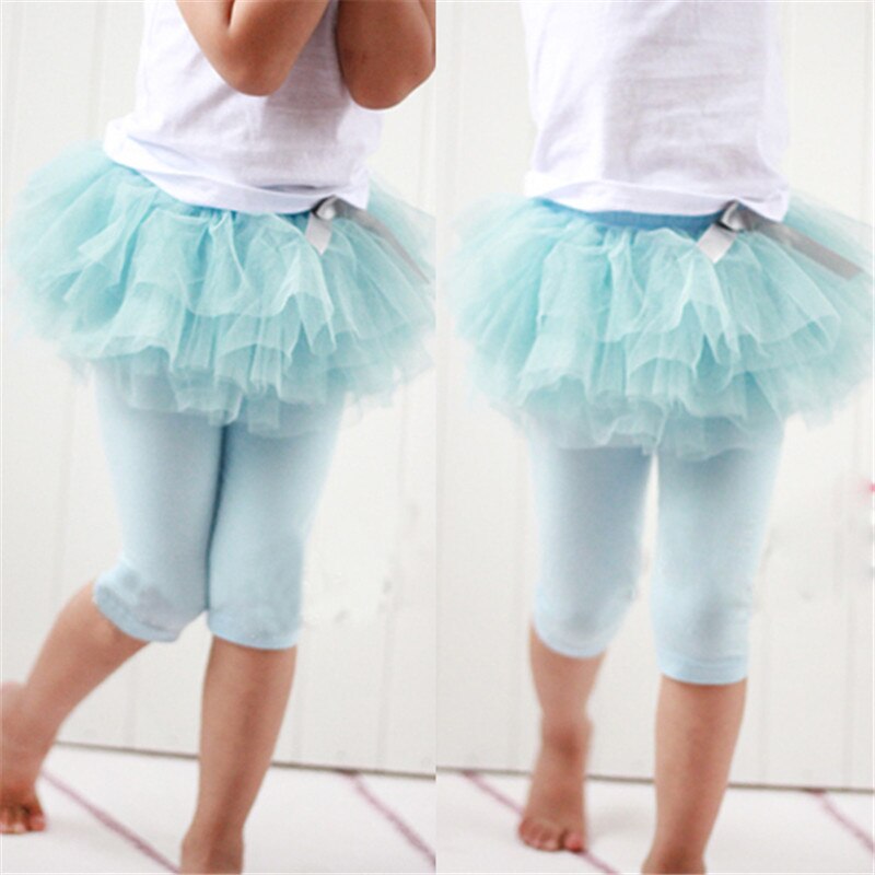 Baby Meisje Tutu Rok Culottes Leggings Gaas Broek Party Rokken Met Boog Dans Kleding 0-3 Jaar with3 Kleuren