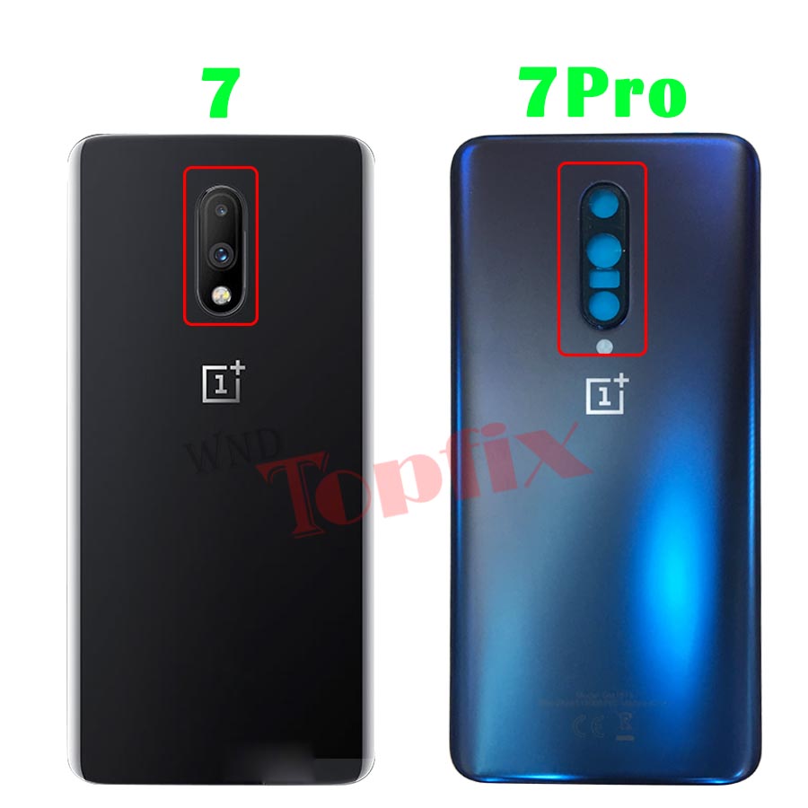 Original Glass For OnePlus 6 6T Back Battery Cover Door Rear Glass Oneplus 7 Pro Battery Cover 1+6T Housing Case + Camera Lens