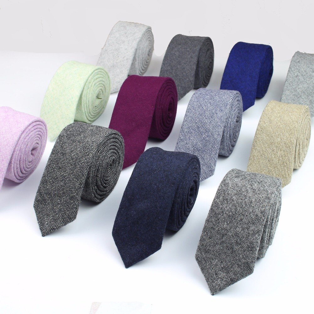 Tie Vintage Wol Ties Mannen Dikke Stropdas Gestreepte Solid Viscose Cravate