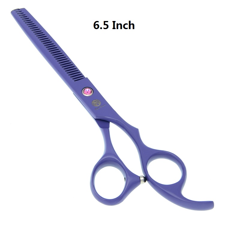 6.5 "paarse draak huisdieren trimschaar hondenhaar uitdunschaar honden knipschaar  jp440c dierentondeuse  b0017b: B0038b-03-65